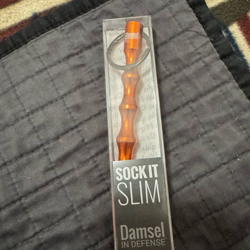 Damsel in Defense Orange Sock It Slim